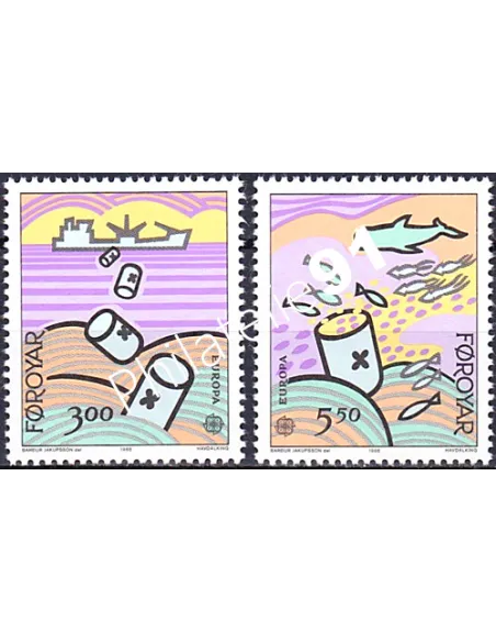 Féroé, n° 128 à 129, EUROPA 1986, collection timbre Europe