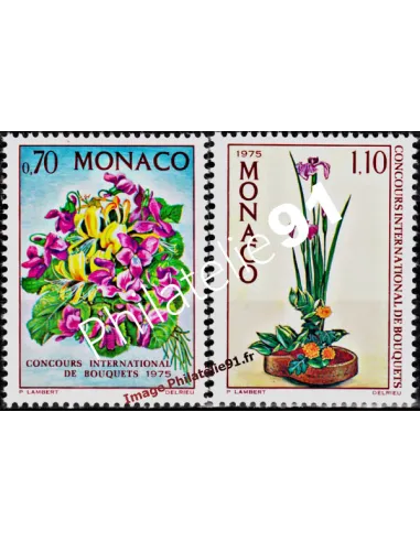 MONACO - n°  984 à 985 - Concours international de bouquets