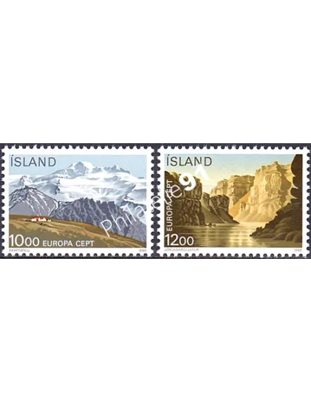 Islande, n° 601 à 602, EUROPA 1986, collection timbre Europe