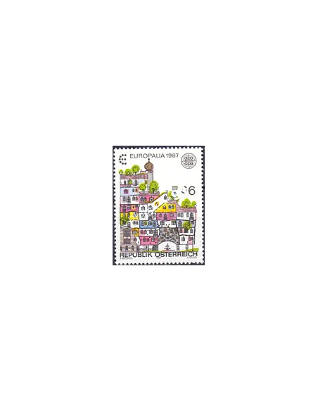 Autriche, n° 1705, EUROPA 1987, collection timbre Europe