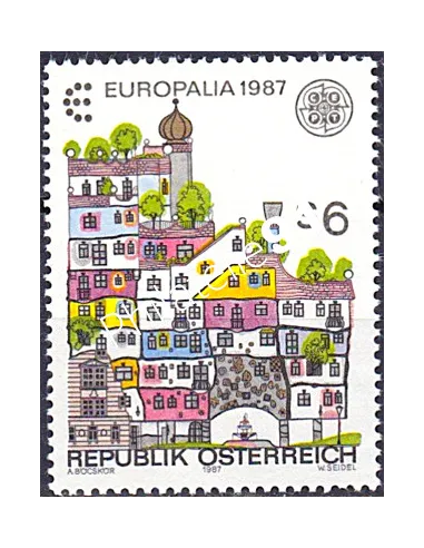 Autriche, n° 1705, EUROPA 1987, collection timbre Europe