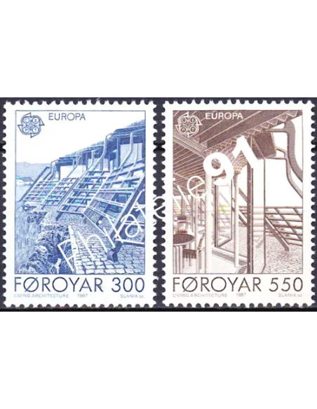 Féroé, n° 143 à 144, EUROPA 1987, collection timbre Europe