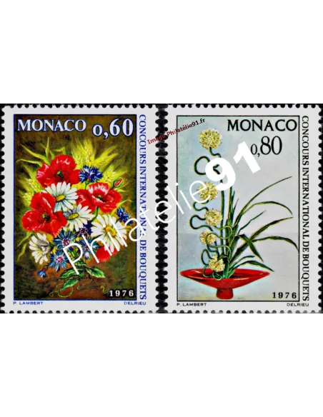 MONACO - n° 1035 à 1036 - Concours international de bouquets