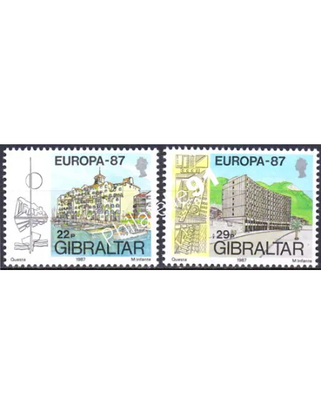 Gibraltar, n° 530 à 531, EUROPA 1987, collection timbre Europe