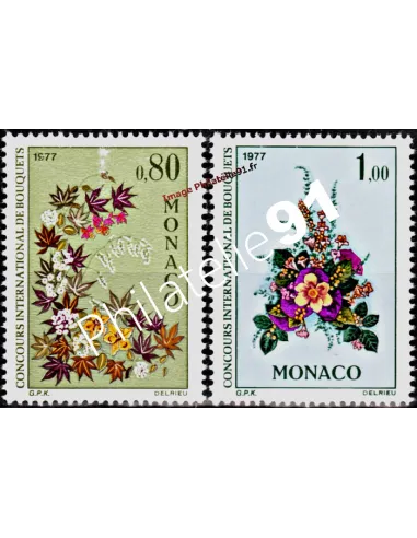 MONACO - n° 1076 à 1077 - Concours international de bouquets