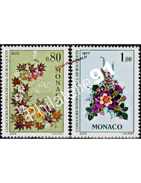 MONACO - n° 1076 à 1077 - Concours international de bouquets