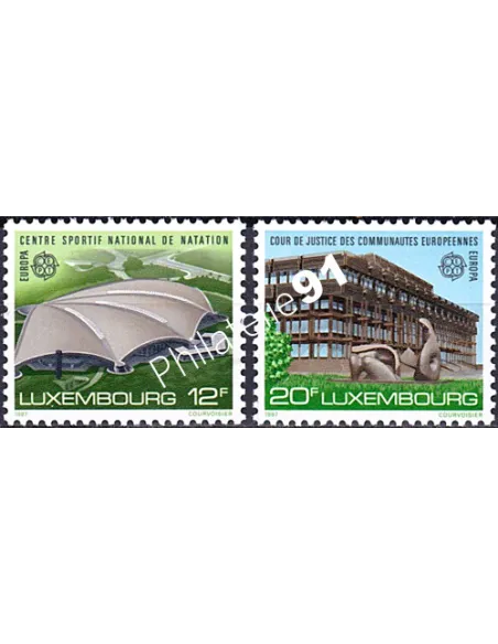 Luxembourg, n° 1124 à 1125, EUROPA 1987, collection timbre Europe