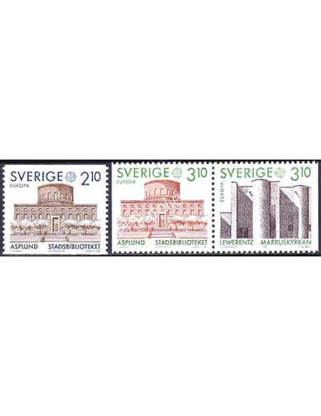 Suède, n° 1410 à 1412, EUROPA 1987, collection timbre Europe