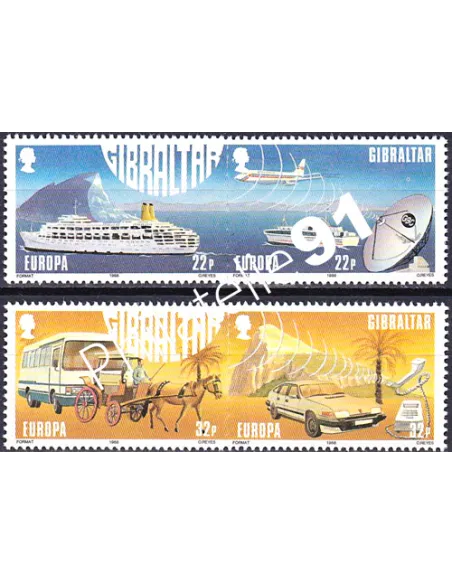 Gibraltar, n° 555 à 558, EUROPA 1988, collection timbre Europe