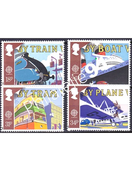 Grande-Bretagne, n° 1311 à 1314, EUROPA 1988, collection timbre Europe