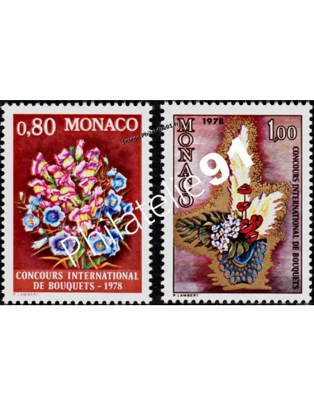 MONACO - n° 1115 à 1116 - Concours international de bouquets