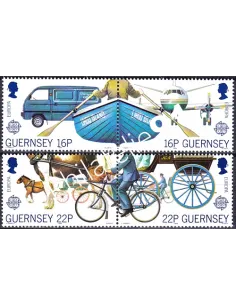 GUERNESEY, n° 419 à 422, EUROPA 1988, Collection timbres Europe