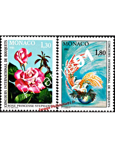 MONACO - n° 1251 à 1252 - Concours international de bouquets