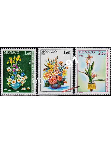 MONACO - n° 1349 et 1351 - Concours international de bouquets