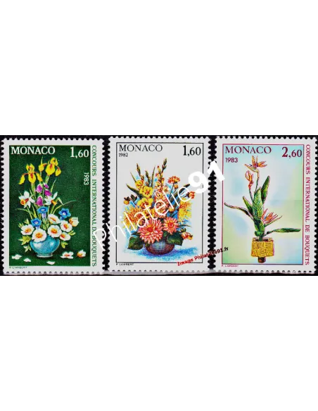 MONACO - n° 1349 et 1351 - Concours international de bouquets