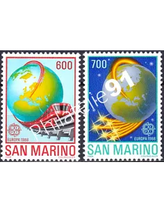 Saint-Marin, n° 1179 à 1180, EUROPA 1988, collection timbre Europe