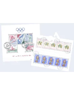 Lot de Blocs-Feuillets n° 11 et 12 oblitérés, timbres Monaco