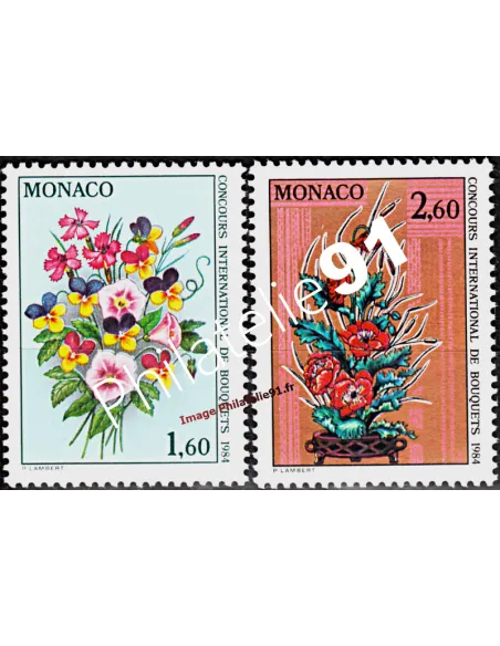 MONACO - n° 1398 et 1399 - Concours international de bouquets