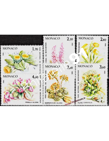 MONACO - n° 1461 à 1466 - Plantes du Parc national du Mercantour