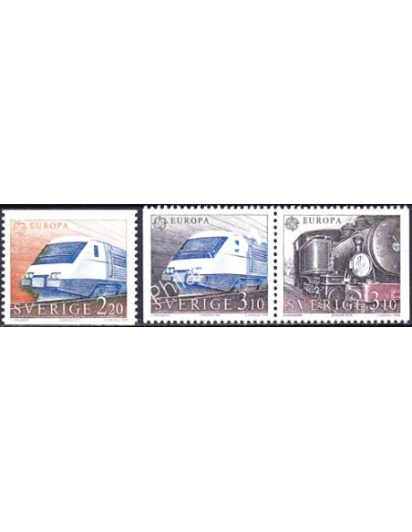 Suède, n° 1477 à 1479, EUROPA 1988, collection timbre Europe