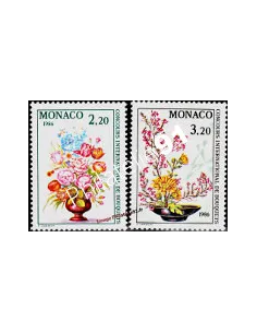 MONACO - n° 1497 à 1498 - Concours international - Bouquets 1985