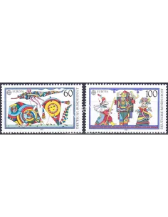 Allemagne, RFA, n° 1249 à 1250, EUROPA 1989, collection timbre Europe