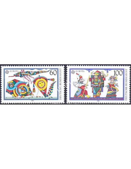 Allemagne, RFA, n° 1249 à 1250, EUROPA 1989, collection timbre Europe