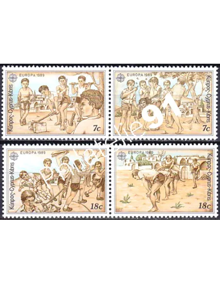 Chypre, n° 712 à 715, EUROPA 1989, collection timbre Europe