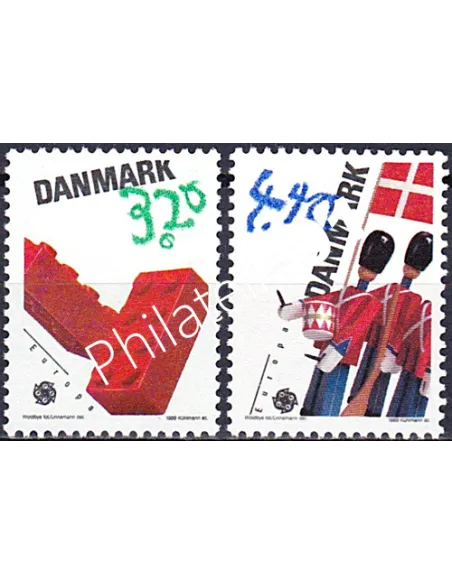 Timbres du Danemark n°953 à 954, EUROPA 1989, collection timbre Europe