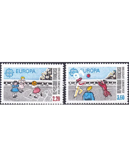 France, n° 2584 à 2585, Europa 1989, collection timbre France