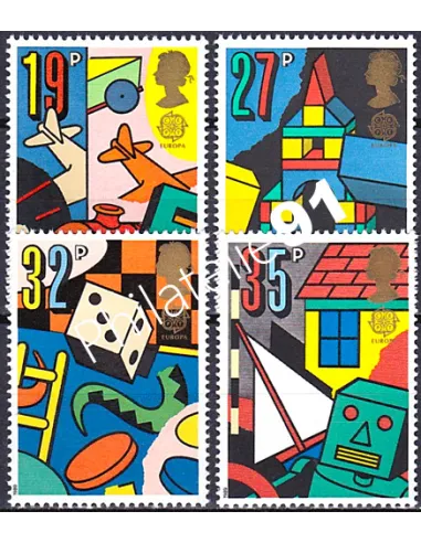 Grande-Bretagne, n° 1380 à 1383, EUROPA 1989, collection timbre Europe