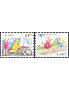 Timbres d'Islande n° 654 à 655, EUROPA 1989, collection timbre Europe