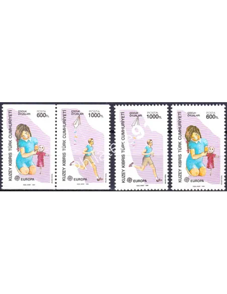 Chypre Turc, n° 226 à 229, EUROPA 1989, collection timbre Europe
