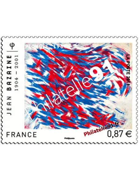 Timbre de France n° 4537 - "Plongée" de Jean Bazaine
