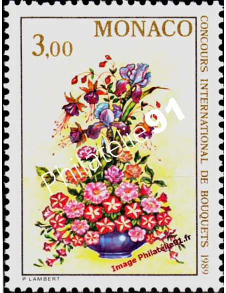 MONACO - n° 1660 - Concours international de bouquets 1988 (22e