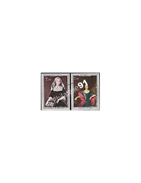 MONACO - n°  946 - 947 - Princesse Charlotte Grimaldi - Tableaux