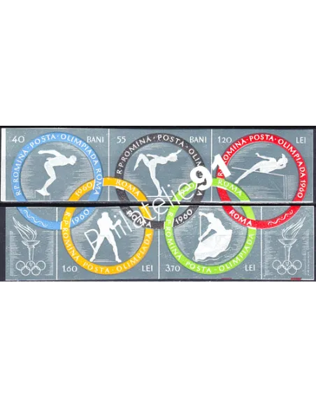 Roumanie, n° 1715 à 1719 ND, Jeux olympiques, collection timbres Europe