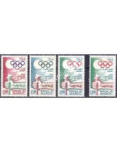Maroc, n° 476 à 478 + 478a, Jeux olympiques, timbres Colonies