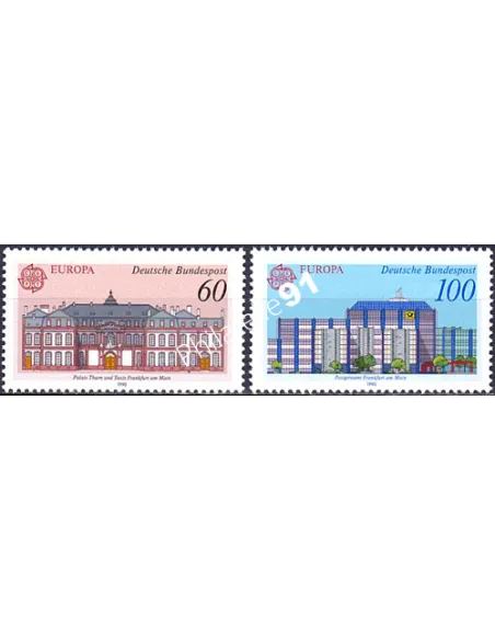 Allemagne, RFA, n° 1293 à 1294, EUROPA 1990, collection timbre Europe