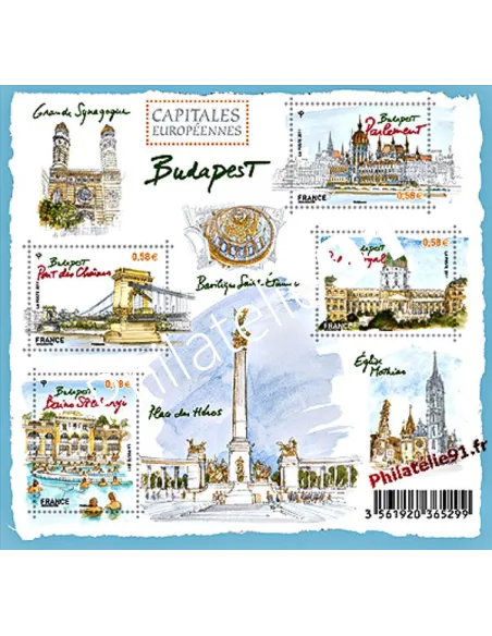 Timbre de France n° 4538 à 4541 (F4538) Capitales Européennes - Budapest (Hongrie)