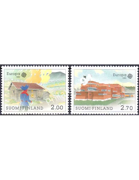 Finlande, n° 1074 à 1075, EUROPA 1990, collection timbre Europe