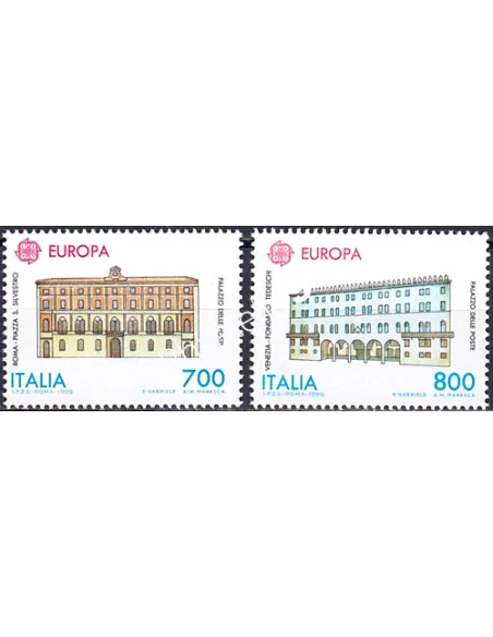 Italie, n° 1882 à 1883, EUROPA 1990, collection timbre Europe