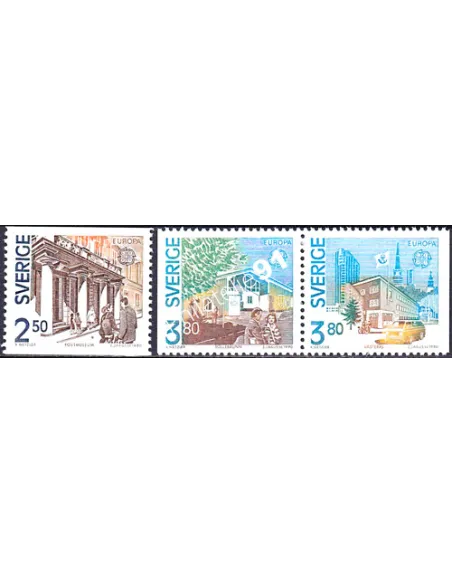 Suède, n° 1571 à 1573, EUROPA 1990, collection timbre Europe