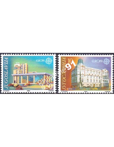 Yougoslavie, n° 2283 à 2284, EUROPA 1990, collection timbre Europe