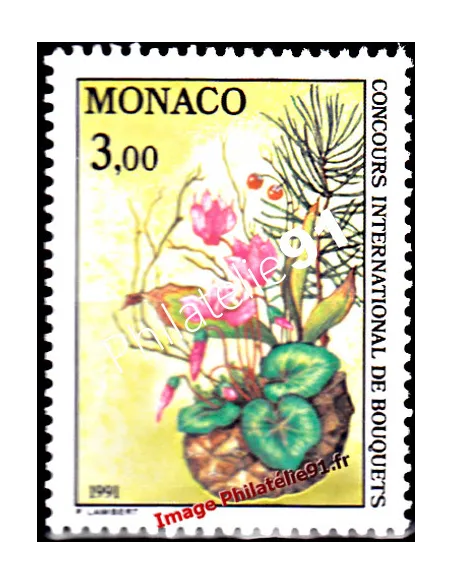 Timbre de MONACO n° 1759 - Concours international de bouquets