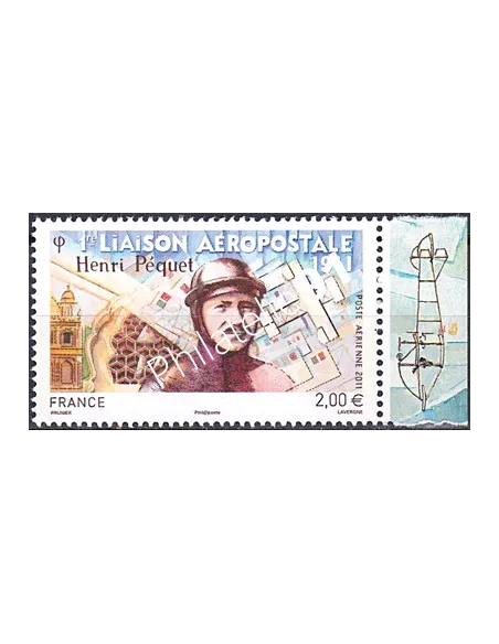 Timbre PA n° 74a, avec Bord de Feuille, collection timbres France