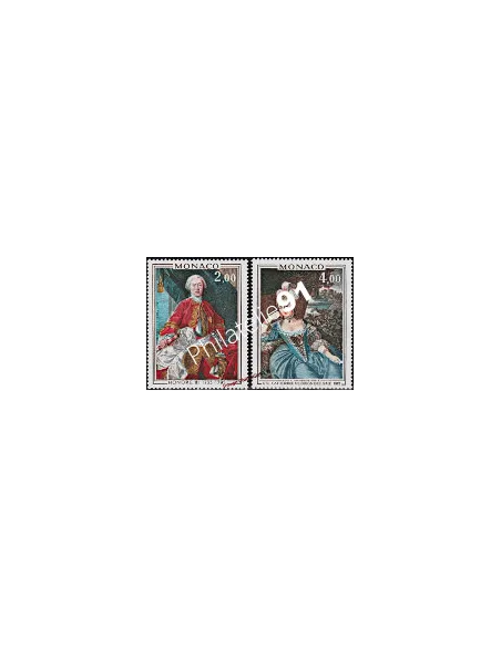 MONACO - n° 1029 à 1030 - Prince et princesse de Monaco. Tableau