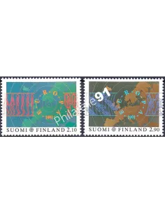 Finlande, n° 1110 à 1111, EUROPA 1991, collection timbre Europe