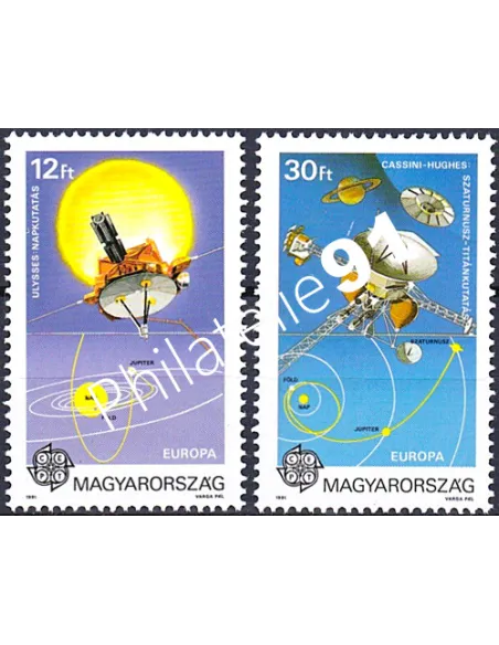 Hongrie, n° 3315 à 3316, EUROPA 1991, collection timbre Europe