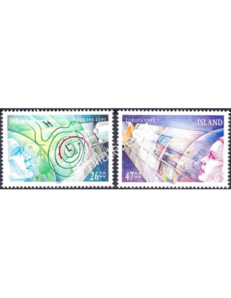 Islande, n° 695 à 696, EUROPA 1991, collection timbre Europe